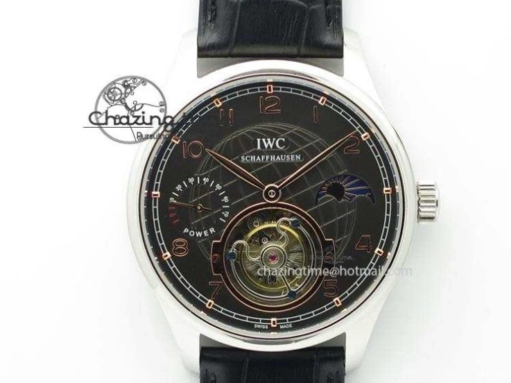 MIROTIME 1227 ZeroBulk Portuguese IW5444 SS Blue Dial On Blue Leather Strap A 7255